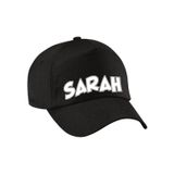 Bellatio Decorations Cadeau pet/cap voor dames - Sarah - zwart - vijftig/50 jaar - verjaardag