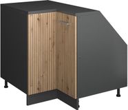 Vicco R-Line Hoekkeukenkast voor schuine wand – 75.6 cm met 1 deur, kastromp 60 cm diepte Artisanaal eiken