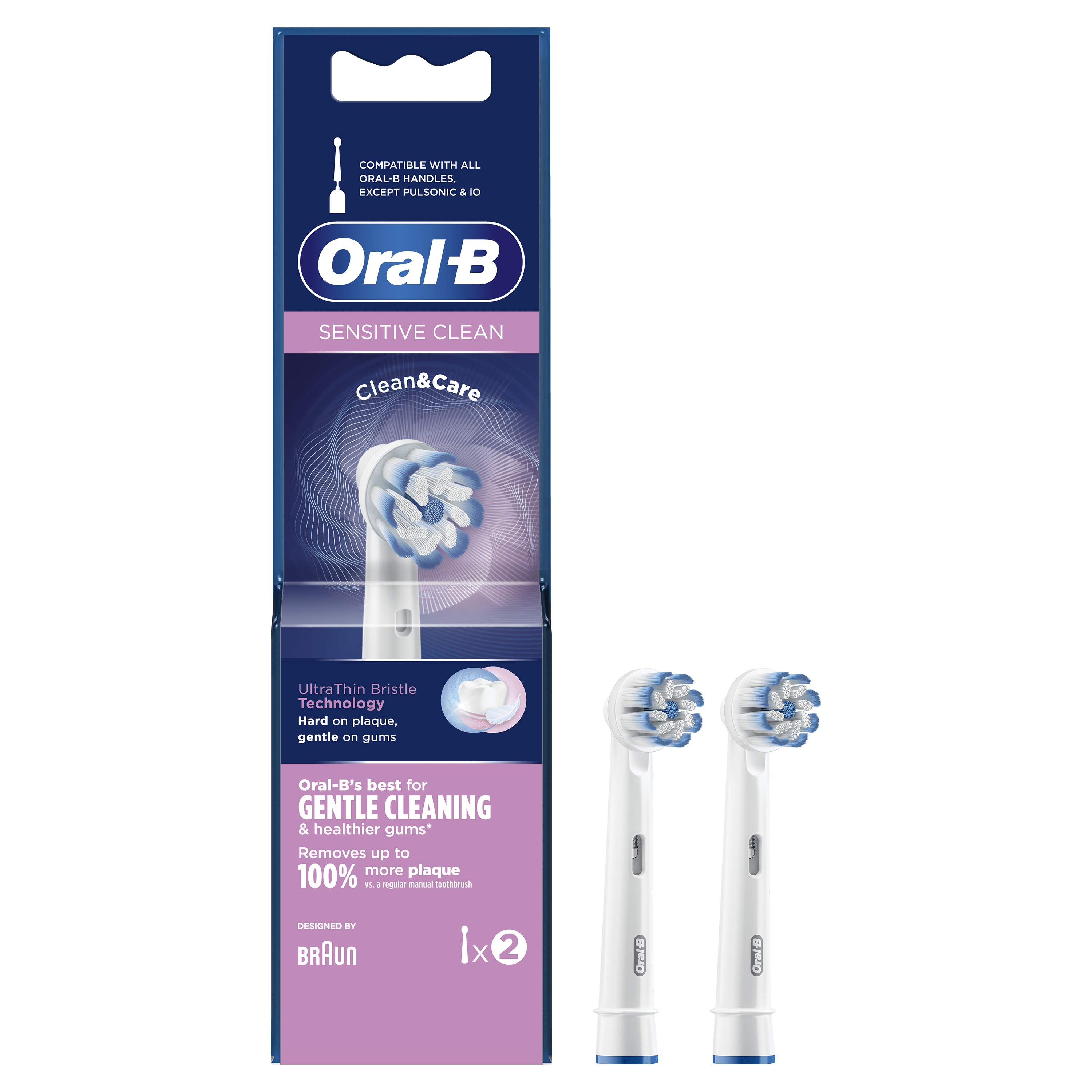 Oral-B Sensitive Clean Opzetborstel, Verpakking Van 2 Stuks
