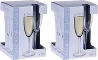 Merkloos 24x stuks Champagne glazen set van 180 ml - Luxe drink glazen sets