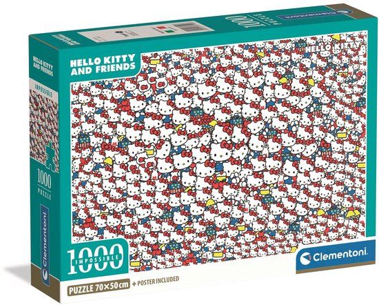 Clementoni Legpuzzel Hello Kitty - 1000 Stukjes - Impossible Collection