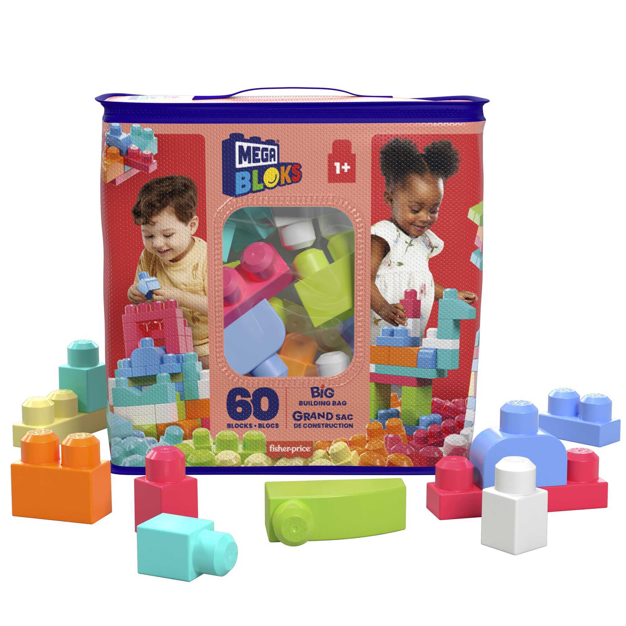 Mega Bloks BLOKS Grote Bouwtas (60 Stuks) Roze