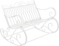 en.casa Greenough Schommelbank 85x113x95 cm max 200 kg wit