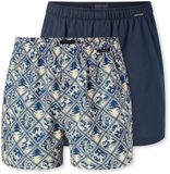 SCHIESSER Boxershorts ' Multipack ' crème / donkerblauw