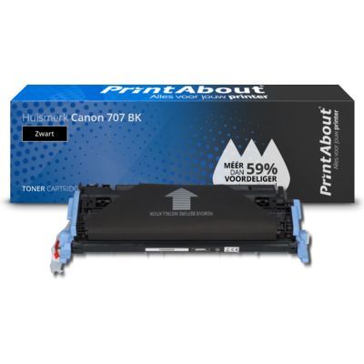PrintAbout Huismerk 707 BK Toner Zwart | Compatibel met Canon LBP-5000 / LBP-5100