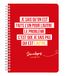 Clairefontaine 116013C - Spiraal notitieboek origanle tekst - A5 14,8x21cm - 148 gelinieerd pagina's - 90g wit papier - Matte afwerking - Jemedisais Collectie - 4 visuals - willekeurige levering