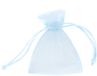 Nastri Organza zakjes - cadeauzakje - 9 x 12 cm - blauw - 10 stuks