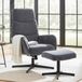 MODENUIT Fauteuil Met Voetenbank - Hoge Rugleuning - Stof - Gris