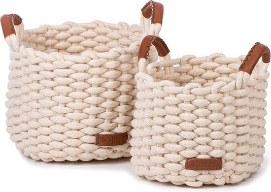 KidsDepot Korbo Set Opbergmanden M Wit