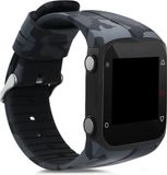 kwmobile polsband geschikt voor Polar M400 / M430 polsband - fitness tracker sport polsband gemaakt van TPU en siliconen - camouflage donkergrijs zwart lichtgrijs