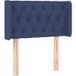 Tête de lit bleu tissu 83x16x78/88 cm