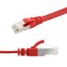 Ligawo Platte kabel Cat7 (0,5 m) rood, netwerkkabel patchkabel Cat.7 met RJ45 Cat6A stekker - plat