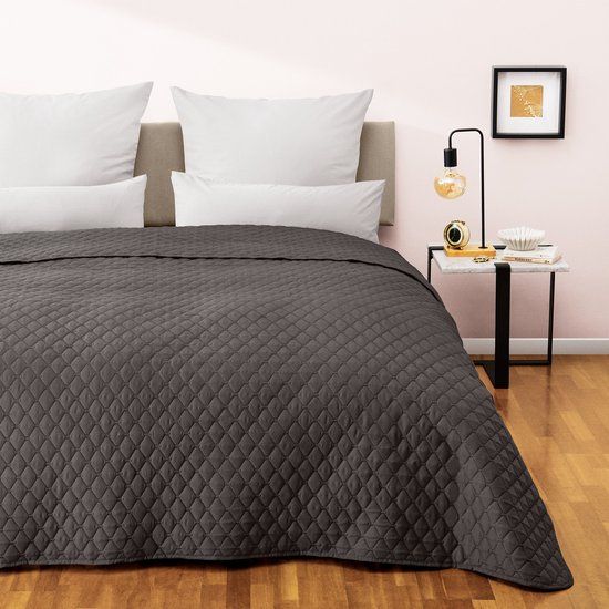 Blumtal Bedsprei 220 x 240 cm - Oek-TEX gecertificeerd - Antraciet