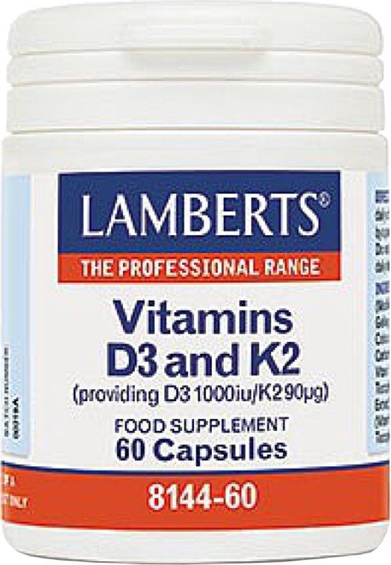 Lamberts Vitamine D3 1000IE en K2 90mcg - 60 Capsules