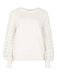 Apricot Trui met contrasterende organza mouwen