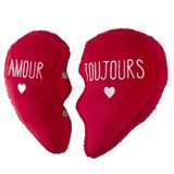 THE CONCEPT FACTORY TX0297 Detachable Heart Cushion Red