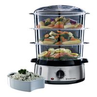Russell Hobbs 19270-56 - Dampfgarer - 3 Körbe - 800W - Schwarz/Edelstahl