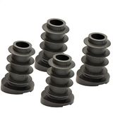 Wagner QuickClick® 15786800 set van 4 kunststof glijders voor meubels en stoelen, zwart, 4 sokkels - Smart kunststof - diameter 16/20 x 3/7/25 mm, helling 12° - Made in Germany