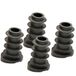 Wagner QuickClick® 15786800 set van 4 kunststof glijders voor meubels en stoelen, zwart, 4 sokkels - Smart kunststof - diameter 16/20 x 3/7/25 mm, helling 12° - Made in Germany