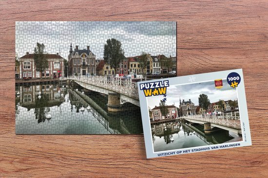 MuchoWow Puzzel Uitzicht op het stadhuis van Harlingen - Legpuzzel - Puzzel 1000 stukjes volwassenen - Sinterklaas cadeautjes - Sinterklaas voor grote kinderen