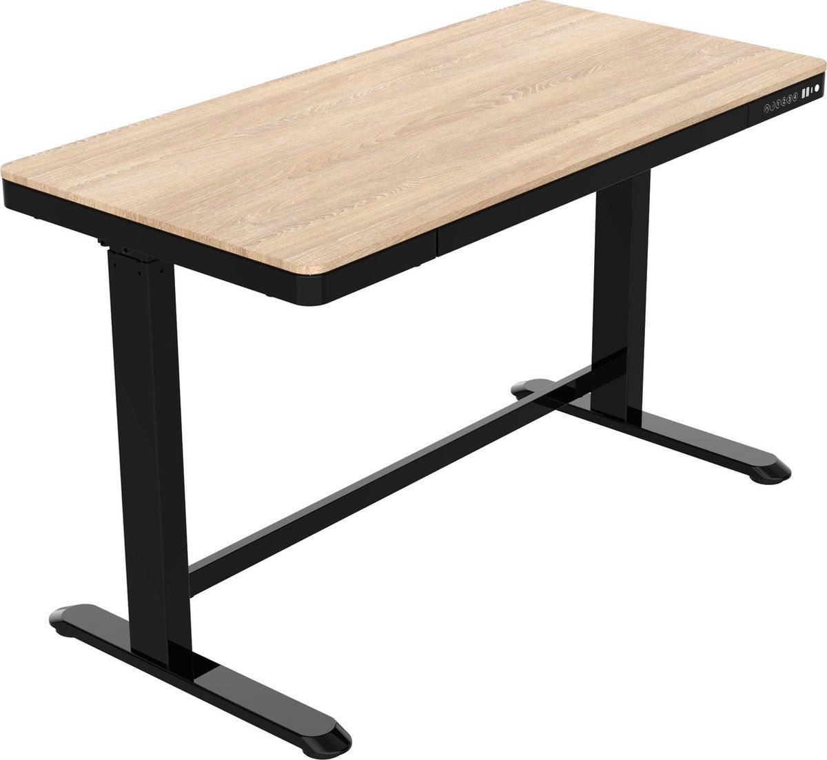 Euroseats elektrisch zit-sta bureau - 120x60cm - Whitewash eiken