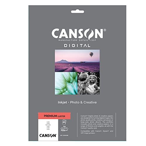 Canson 94664 inkjetpapier, A4, 20 Fg, 255 g, Lustre RC