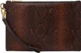 FOSSIL Polstas Utensil zak Wristlet Brown Python Donkerbruin