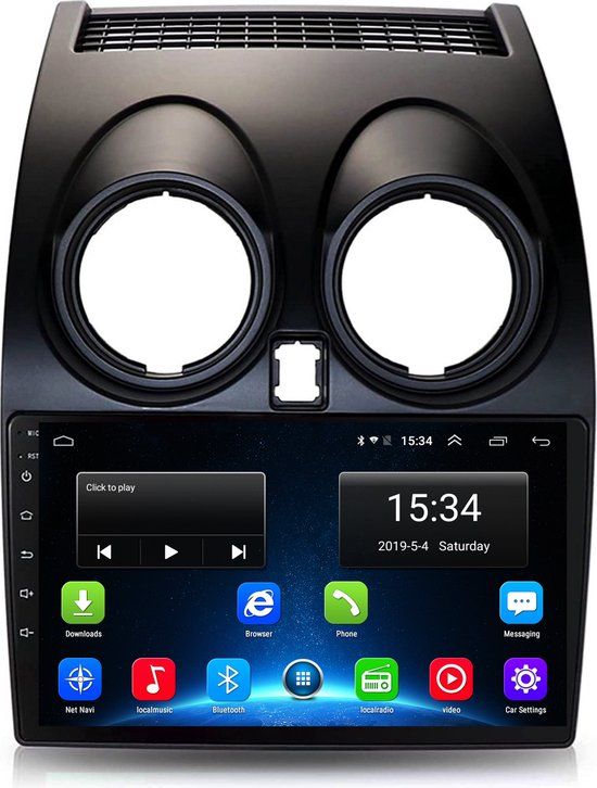 Merkloos BG4U Navigatie radio Nissan Qashqai 2007-2013, Android OS, 9 inch scherm, GPS, Wifi, Mirror link, DAB+, Bluetooth