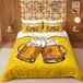 Solidchoice - Ensemble de couette et taies d'oreiller "Bier Mokken", 135 x 200 cm