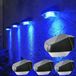 Merkloos 4 Stuks Zonne-energie Wandlampen met Blauwe LED Verlichting