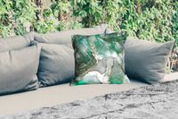 PillowMonkey Outdoor Cushion - Gold Marble - 45x45 cm - Weatherproof
