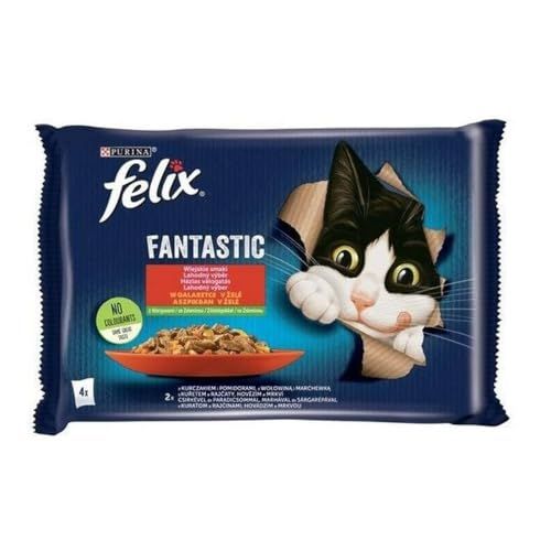 Purina Kattenvoer Felix Fantastic Kip Rundvlees Wortel Tomaat 340 g