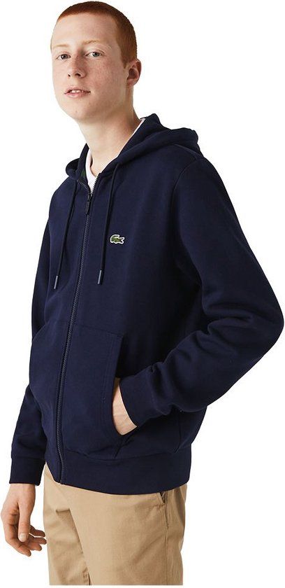 Lacoste Men's Hoodie Sweatshirt - Navy Blue - Size L