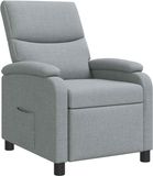 vidaXL Recliner Lichtgrijs Stof