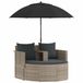 vidaXL Tuinbankstel 8-delig Poly Rattan Lichtgrijs en Donkergrijs