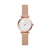 Fossil Carlie dameshorloge, roségoudkleurig, roestvrij staal