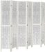 vidaXL Paravent 6 panneaux bois de paulownia massif blanc