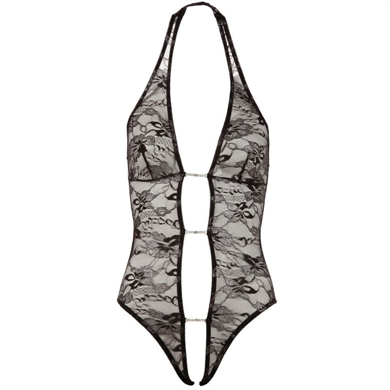 Abierta Fina Sexy zwarte body Large