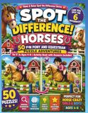 Spot the Difference: Horses: 50 Fun Pony and Equestrian Puzzle Adventures for Kids Ages 4-8 | Activity Book with Answers Included