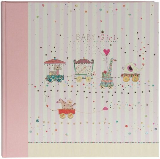 Goldbuch GOL-15417 Babyalbum ANIMAL TRAIN roze als Fotoboek