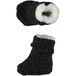 Apollo Apollo gebreide baby slofjes 0-3 mnd antraciet