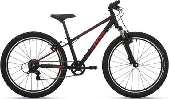 BIKE FUN KIDS Bike Fun The Beast - 24 inch Mountainbike - Zwart/Rood - 6 Versnellingen - Jongens