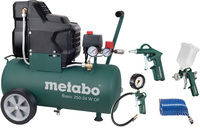 Metabo Basic 250-24 W OF SET Compressor + LPZ-4 toebehorenset - 1500W - 24L - 100 l/min