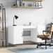 Maison Exclusive - Bureau blanc 140x50x75 cm Matériau dérivé du bois