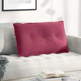 vidaXL Coussin de dossier Rouge vin 80 x 50 cm velours côtelé
