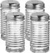 Urban Living set peper en zout - glas met ribbels - 90 cl - set van 4 stuks