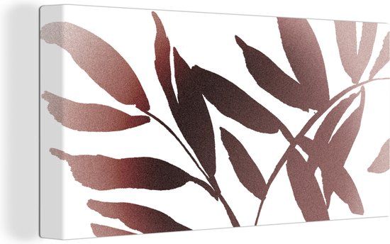 OneMillionCanvasses Canvas schilderij 160x80 cm - Bladeren - Abstract - Modern - Multicolor