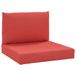 VidaXL Palletkussens 2 stuks stof rood