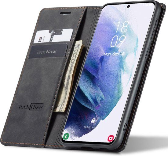 TechNow Book Case - Suitable for Samsung Galaxy S21 - Black