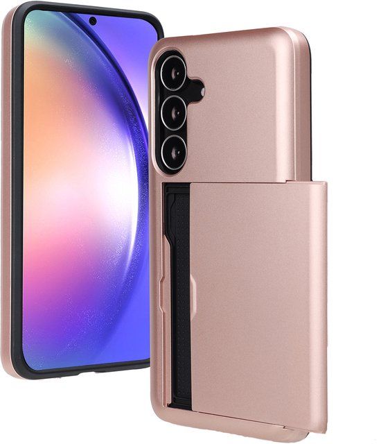 imoshion Hoesje met Pasjeshouder - Geschikt voor Samsung Galaxy S25 FE - Rosé Goud